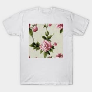 Floral Dusty Pink Vintage Pattern T-Shirt